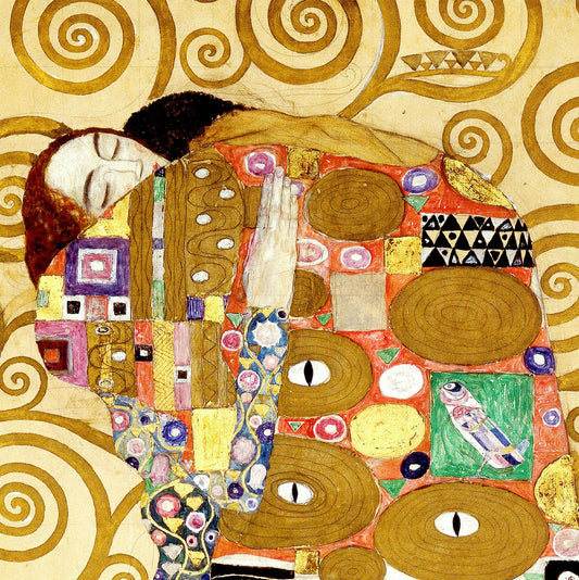 🤝 포옹 (생명의 나무 세부) – 구스타프 클림트 (1905-1909년경)