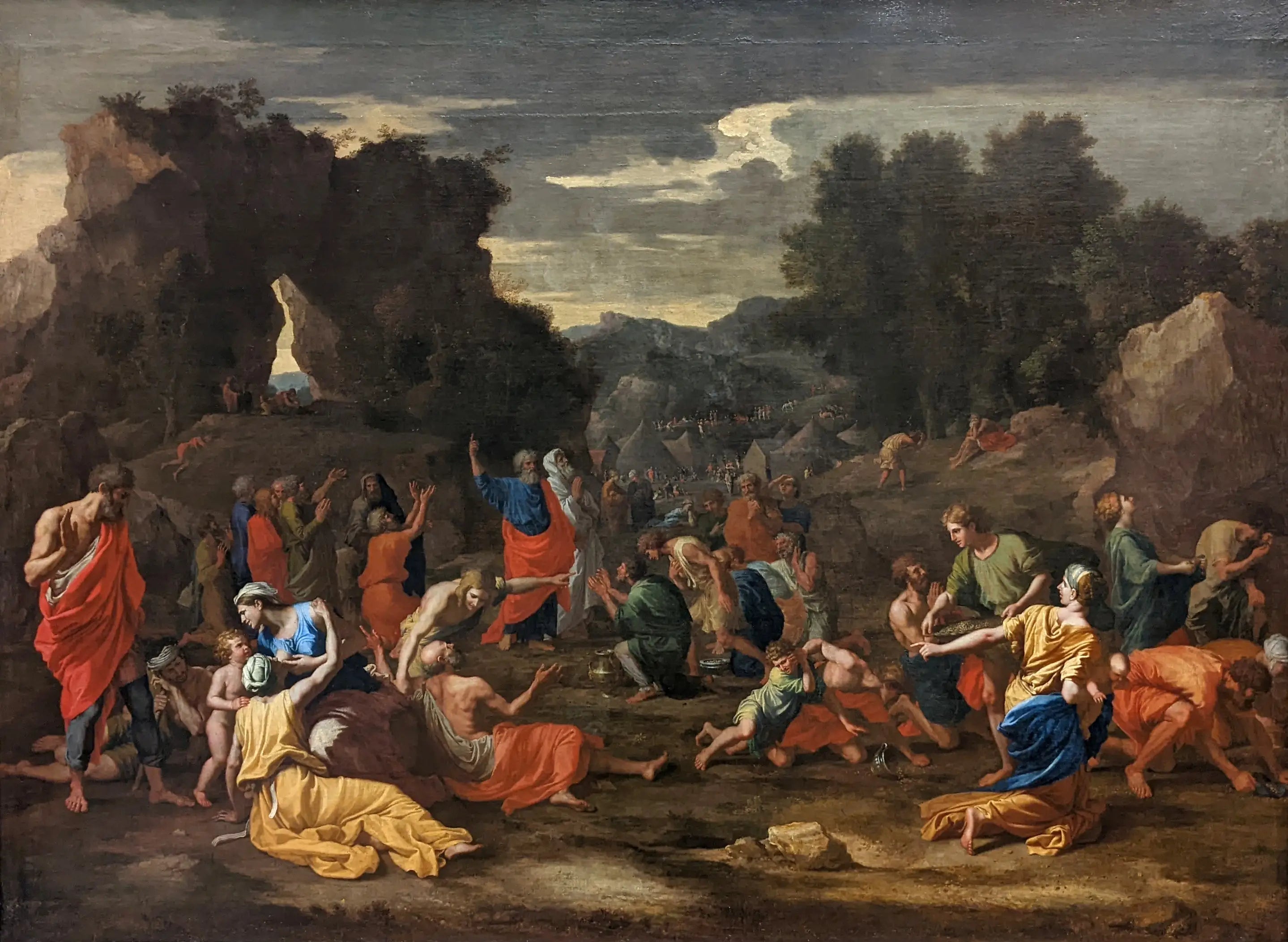 Les Israélites recueillant la manne dans le désert - Nicolas Poussin - Alpha Reproduction