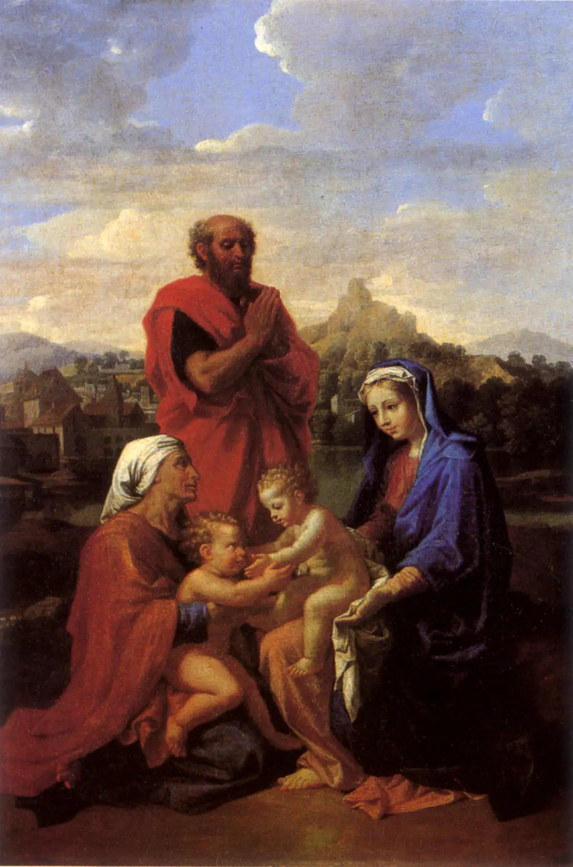 La Sainte Famille avec saint Jean sainte Elisabeth et saint Joseph priant - Nicolas Poussin - Alpha Reproduction