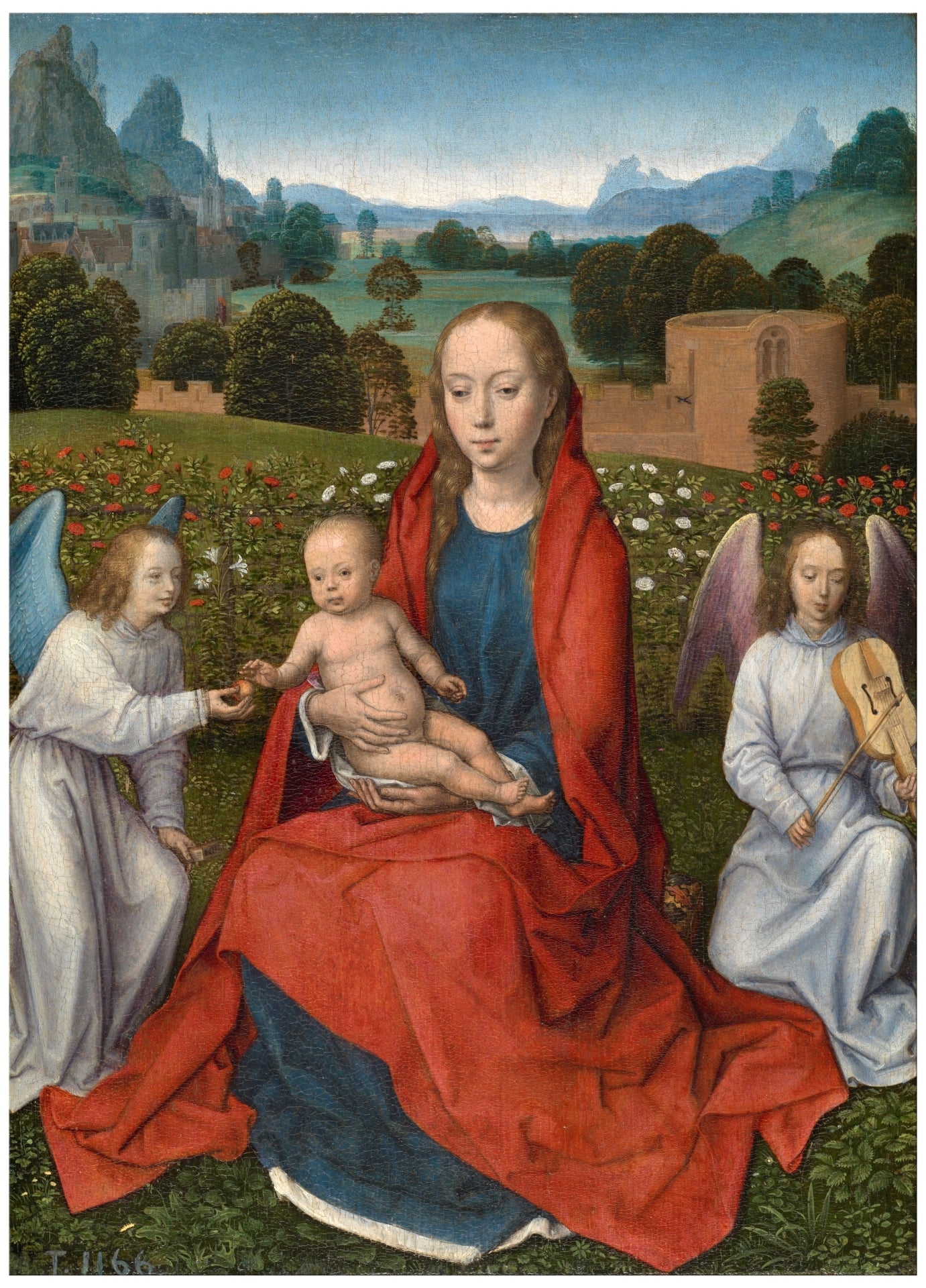 Vierge à l'Enfant avec deux anges - Hans Memling