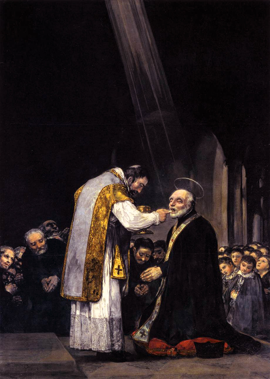 Reproduction du tableau « La Dernière Communion de saint Joseph Calasanz - Francisco de Goya » par Alpha Reproduction en peinture à l’huile