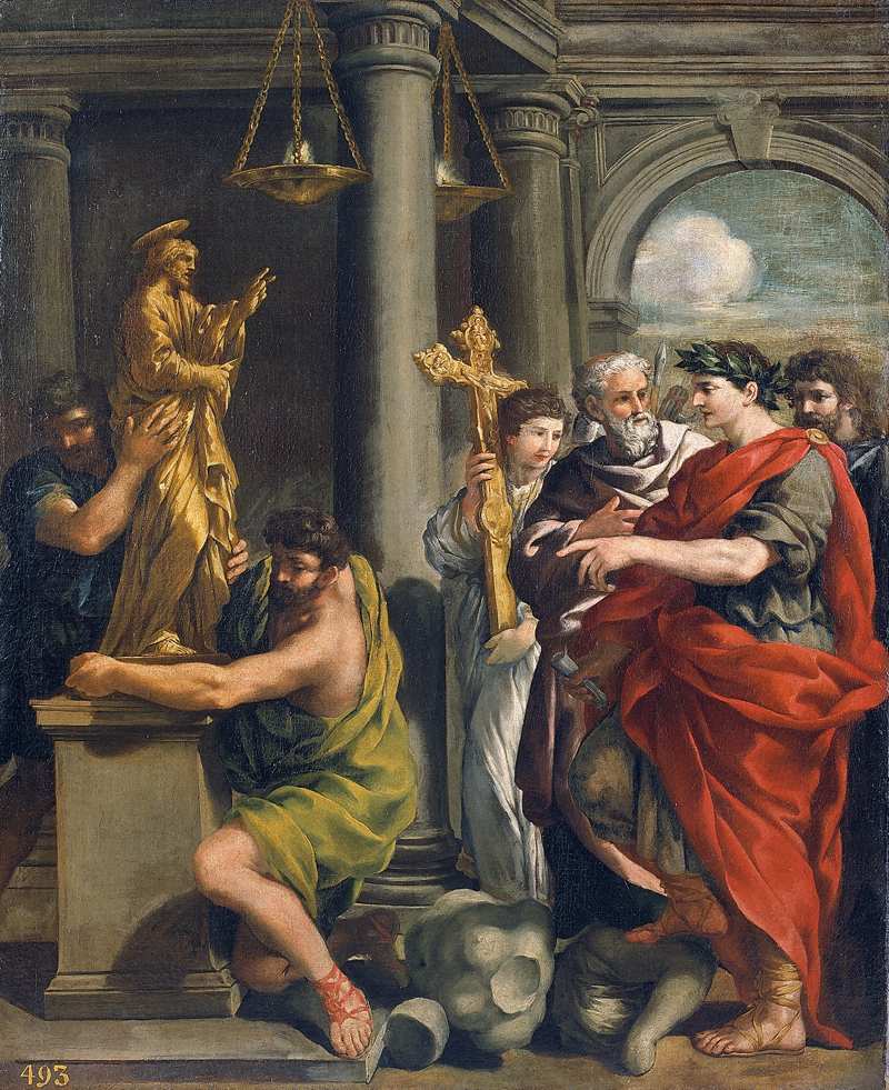 콘스탄틴이 이교도 우상 파괴를 명령하다 - 피에트로 다 코르토나