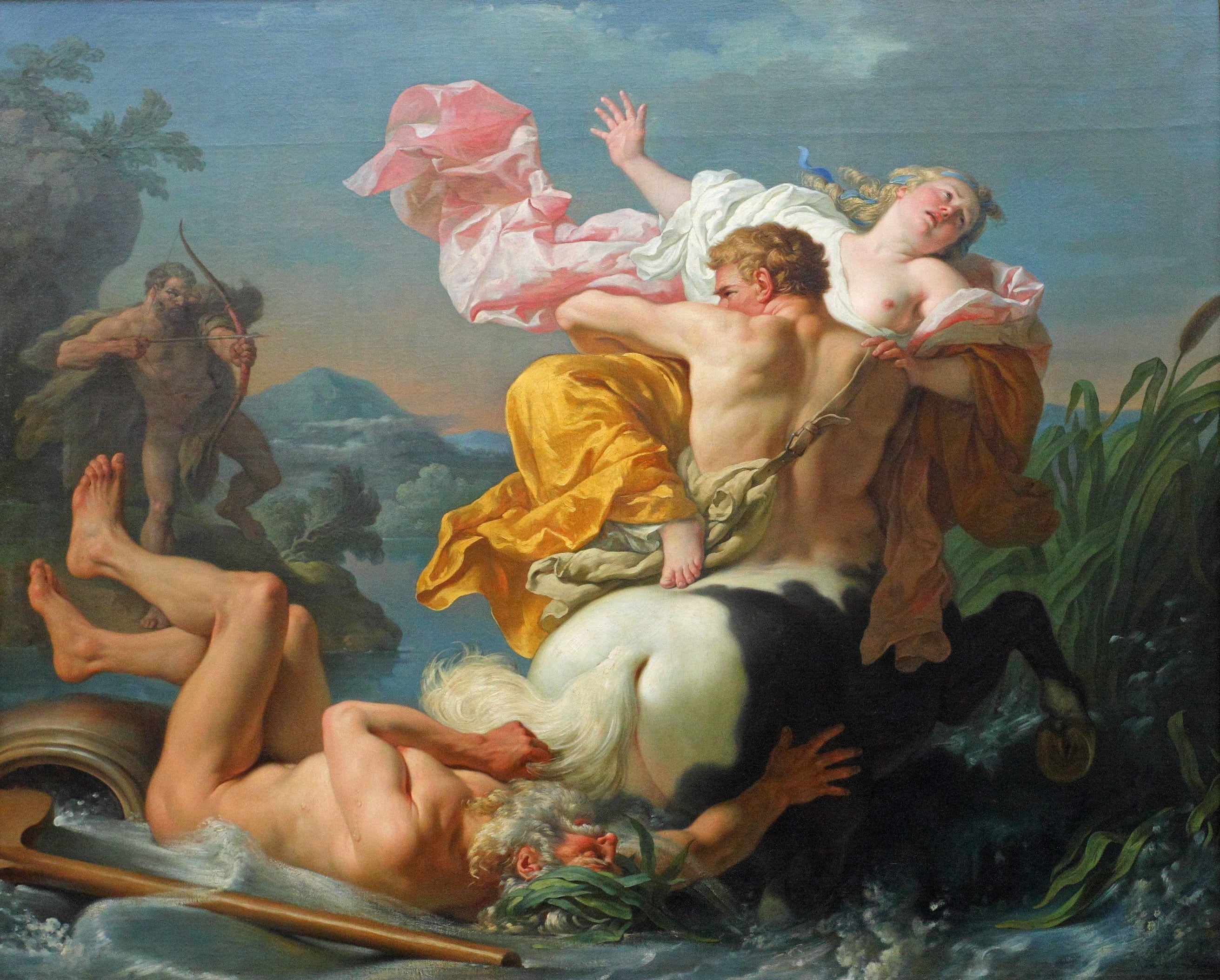L'enlèvement de Déjanire par le centaure Nessus - Louis Jean François Lagrenée