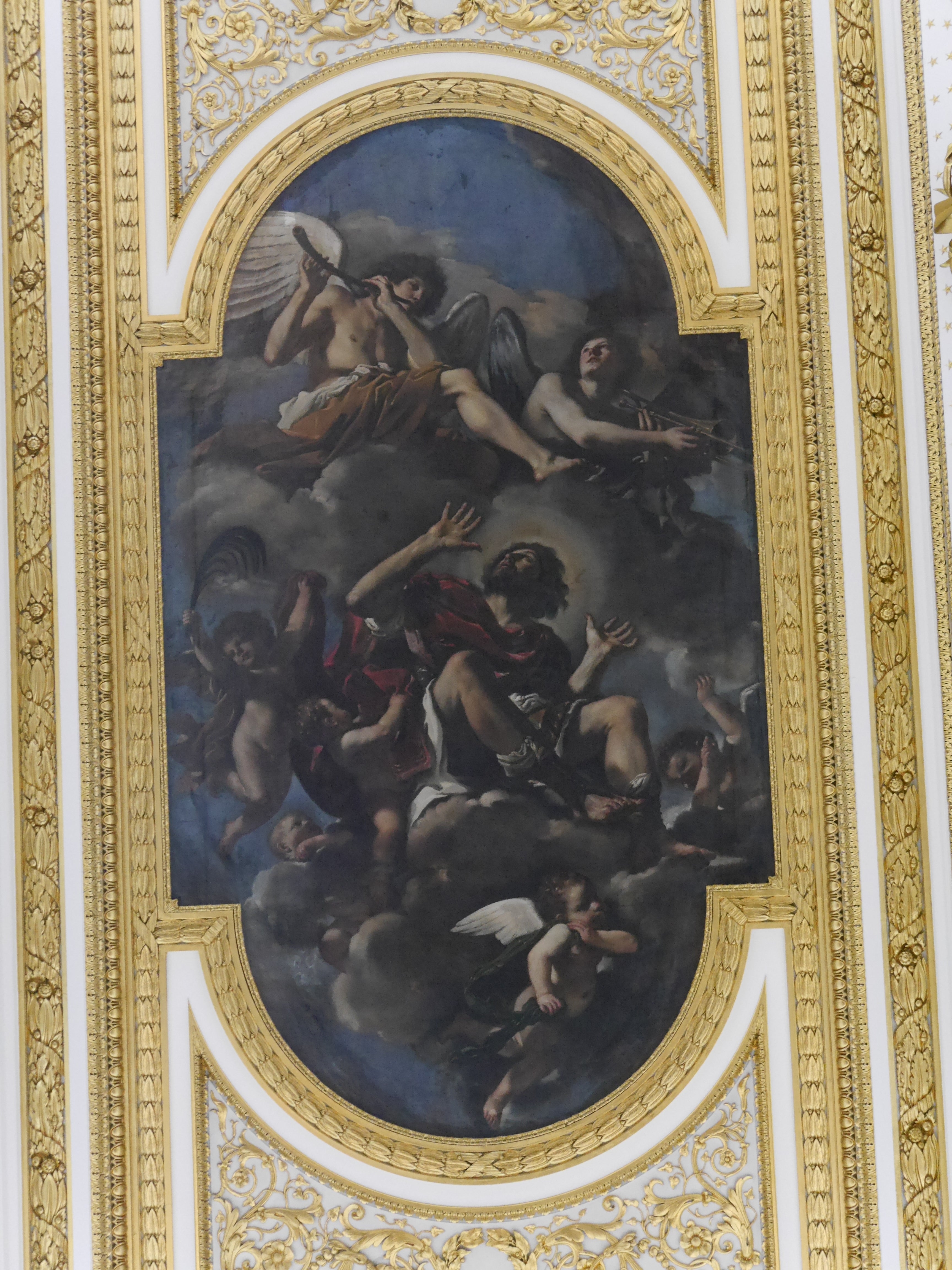 Saint Chrysogone porté au ciel par les anges - Guercino