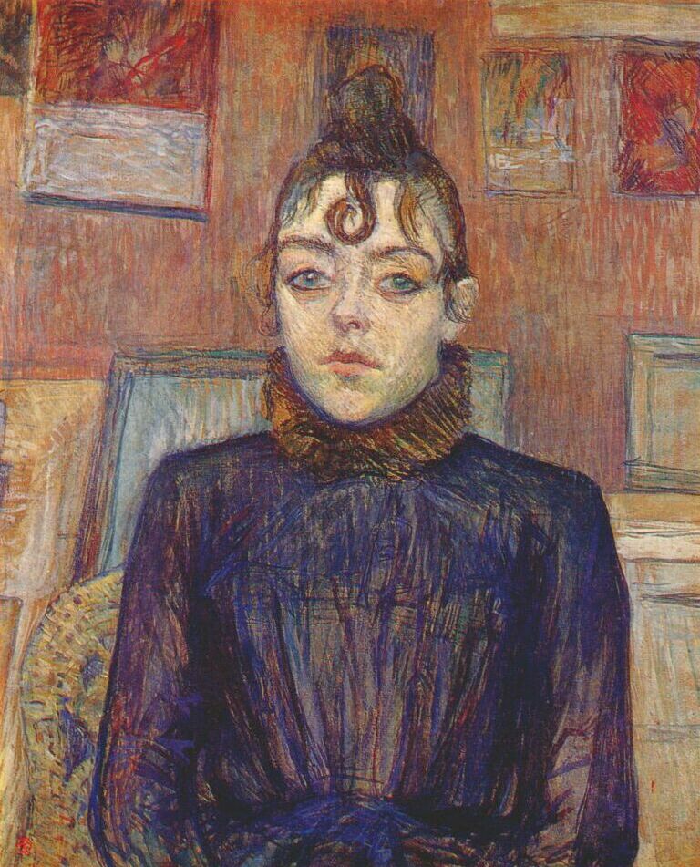 Reproduction du tableau « Fille avec Lovelock - Henri de Toulouse-Lautrec » par Alpha Reproduction en peinture à l’huile