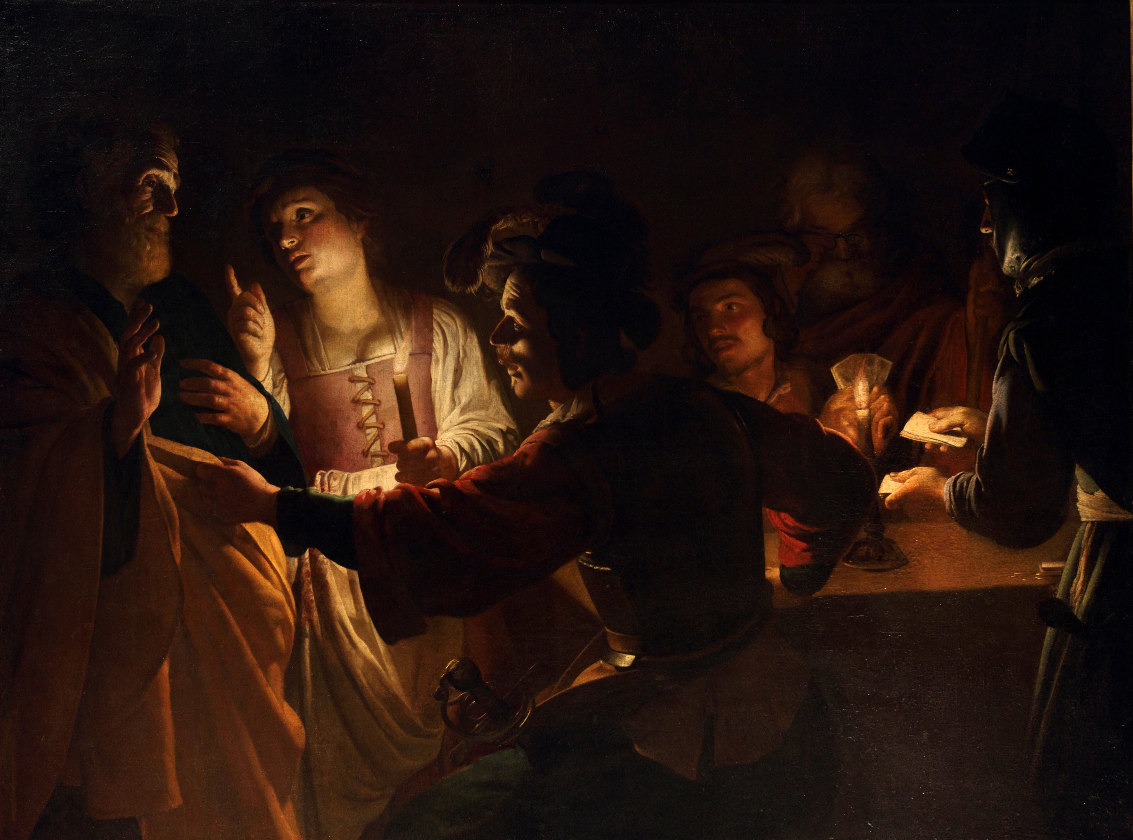 Le Reniement de saint Pierre - Gerrit van Honthorst