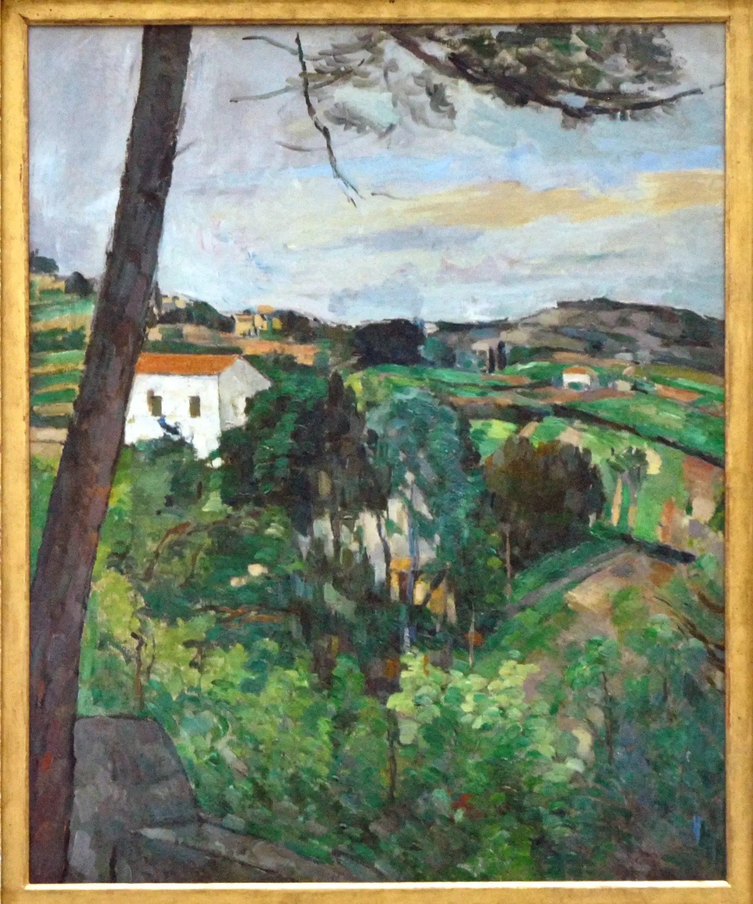Reproduction du tableau « Paysage au toit rouge - Paul Cézanne » par Alpha Reproduction en peinture à l’huile
