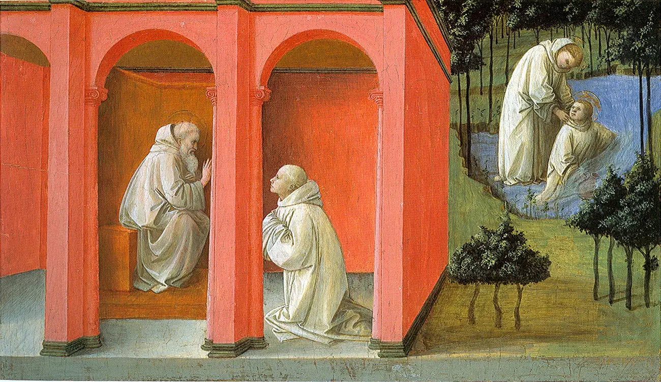 Saint Benedict Orders Saint Maurus to the Rescue of Saint Placidius - Fra Filippo Lippi - Alpha Reproduction