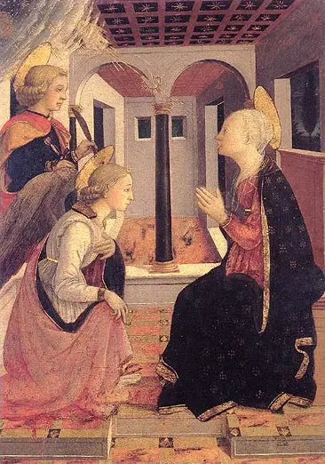 The Annunciation with Saint Julian - Fra Filippo Lippi - Alpha Reproduction