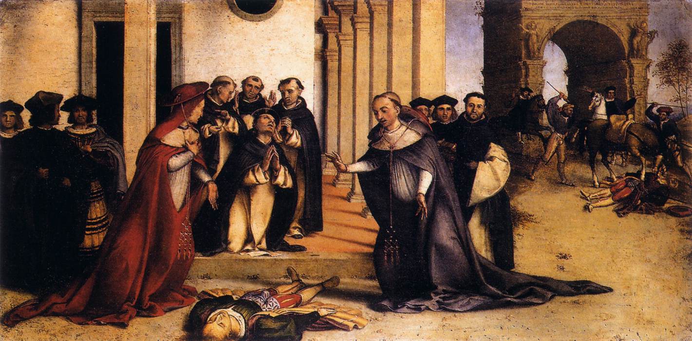 Saint Dominique élève Napoléon Orsini - Lorenzo Lotto