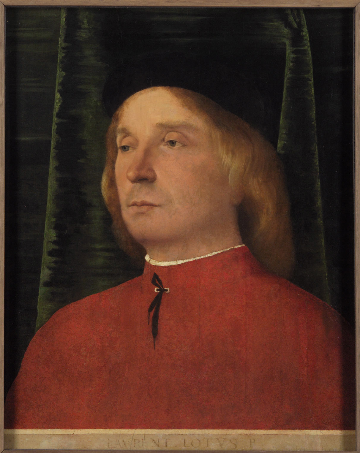Portrait d'un jeune homme en vêtement rouge - Lorenzo Lotto