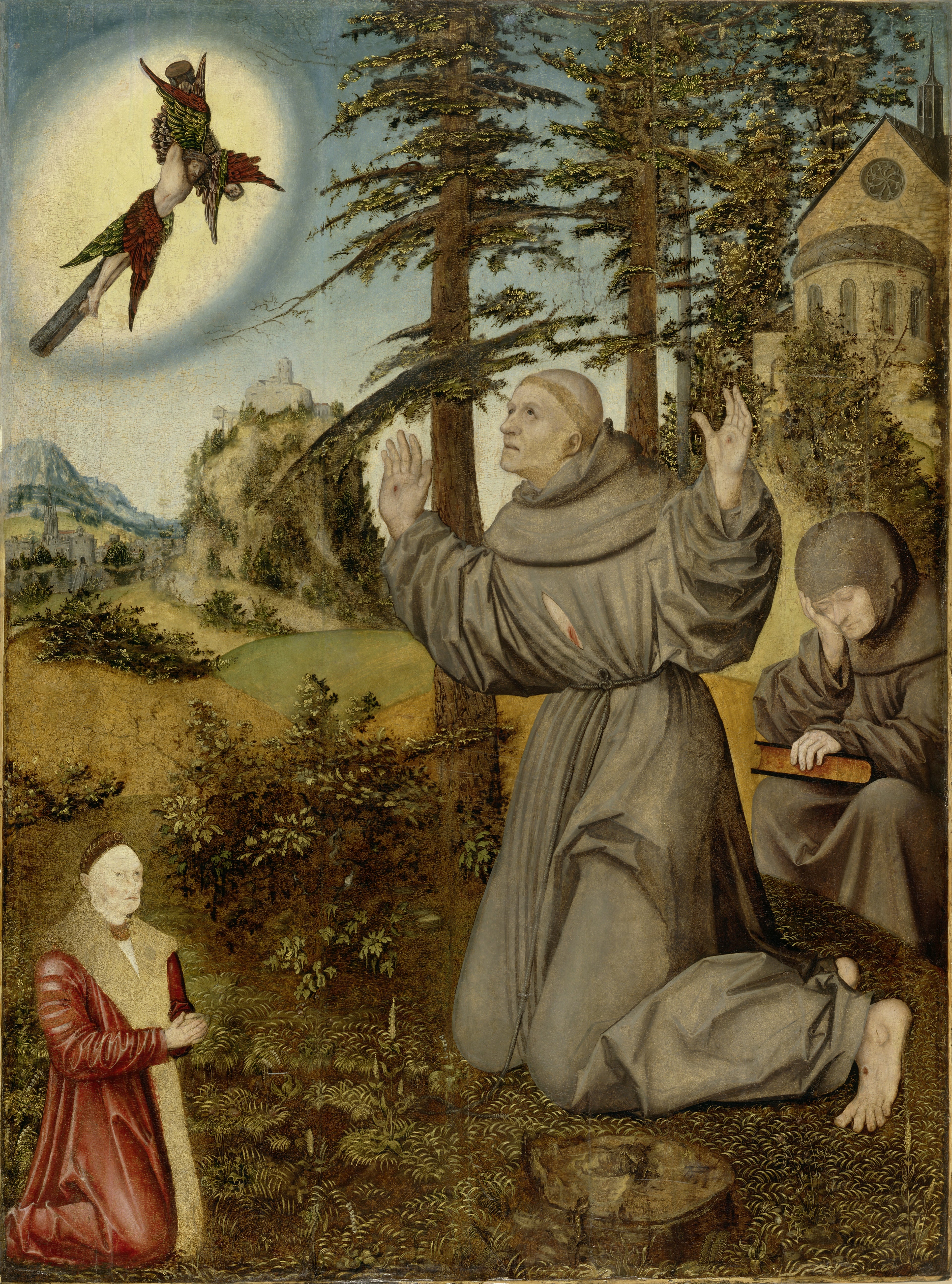 Stigmatisation de saint François - Lucas Cranach the Elder