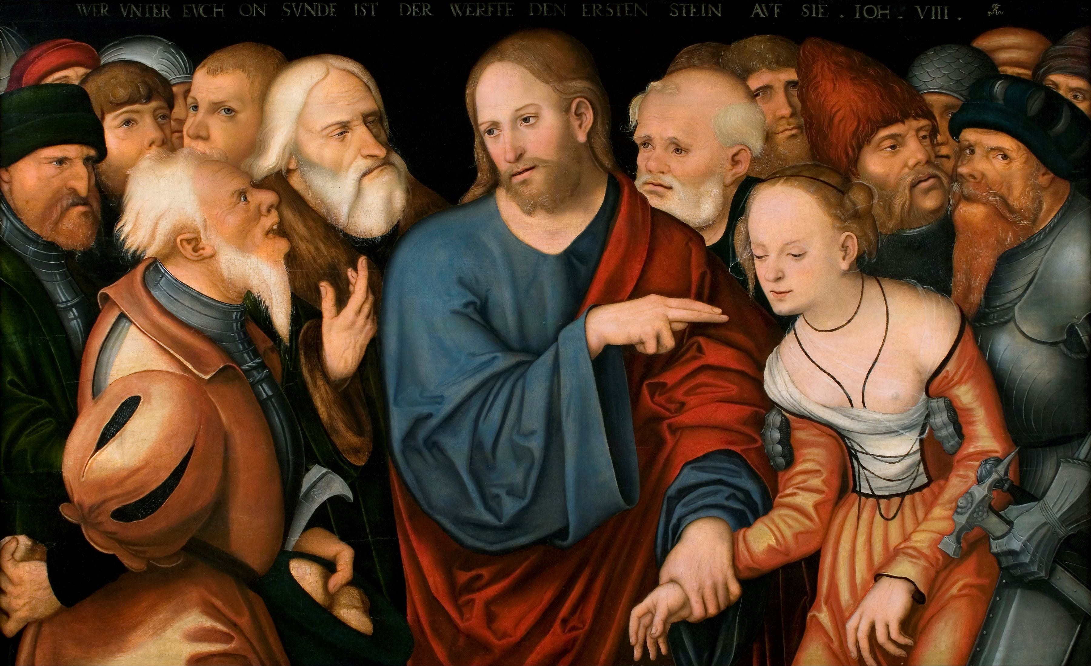 Le Christ et la femme adultère - Lucas Cranach the Elder
