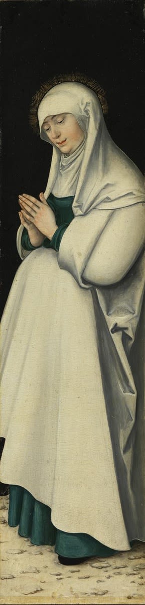 Triptyque de la Crucifixion : La Vierge en prière - Lucas Cranach the Elder