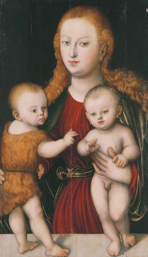 La Vierge à l'Enfant avec le jeune saint Jean-Baptiste - Lucas Cranach the Elder