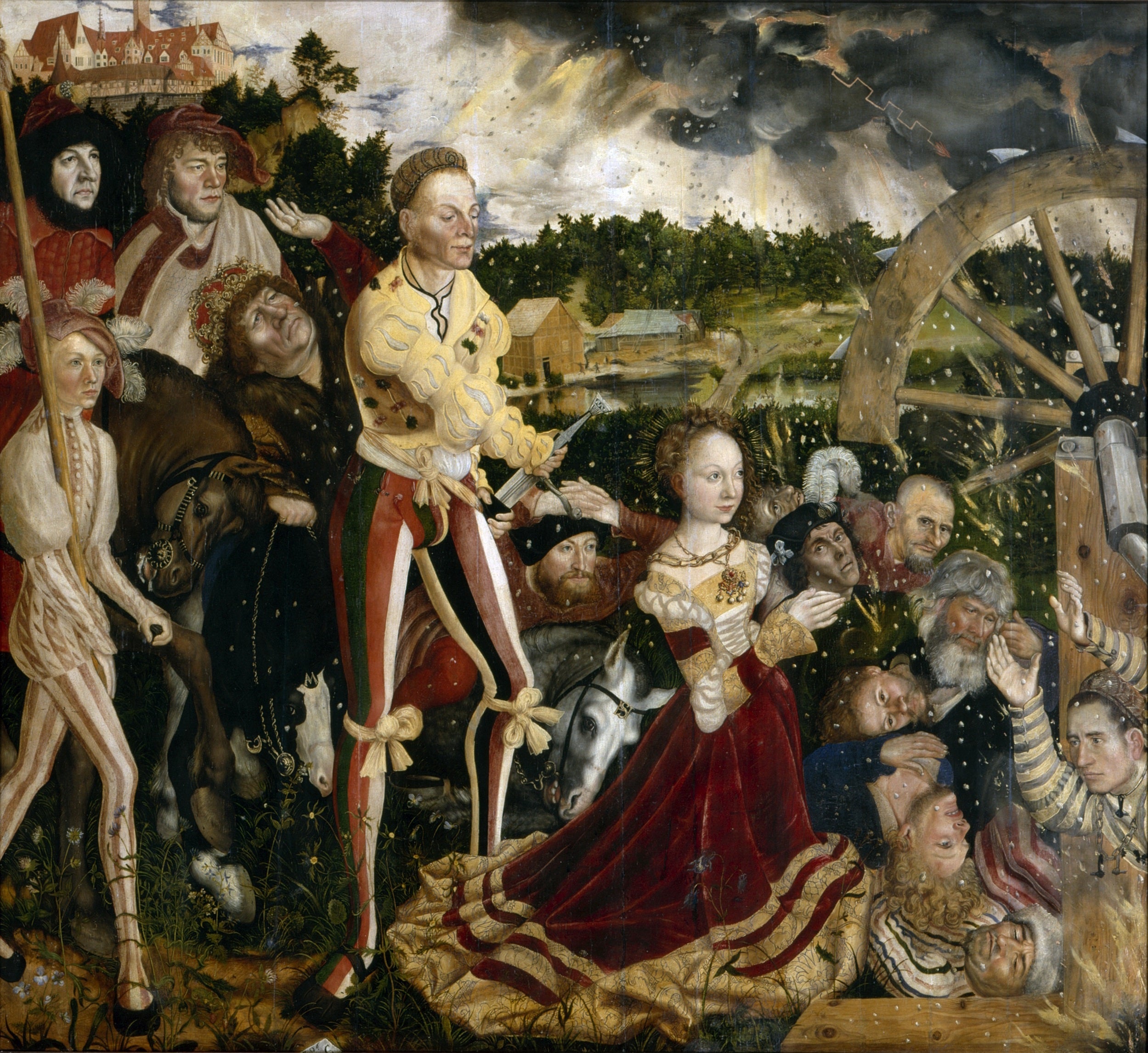 Le Martyre de sainte Catherine (panneau central) - Lucas Cranach the Elder