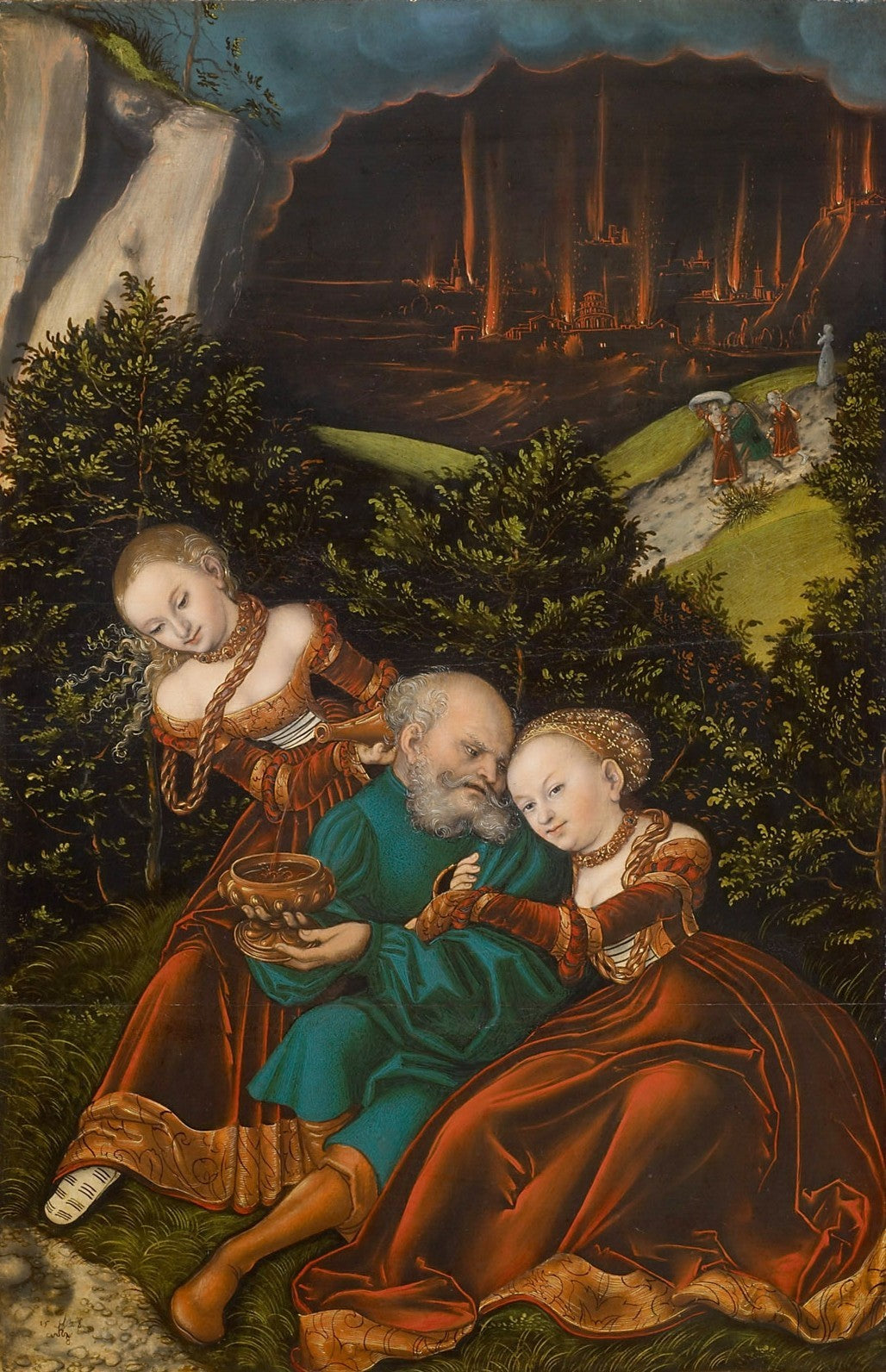 Lot et ses filles - Lucas Cranach the Elder