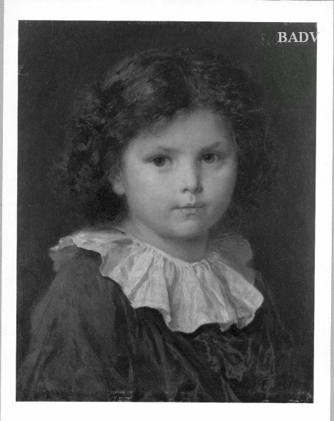 portrait d'une fille (tête) - Ludwig Knaus