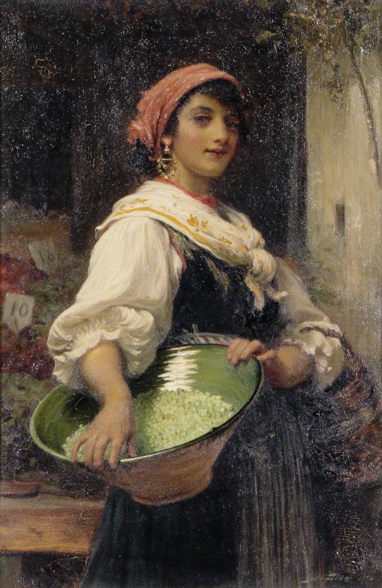 Une fille du marché vénitien - Luke Fildes