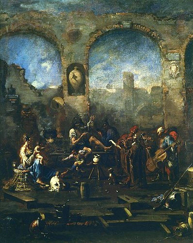 Les conteurs errants. - Alessandro Magnasco image 1 tableau peint à l’huile sur toile
