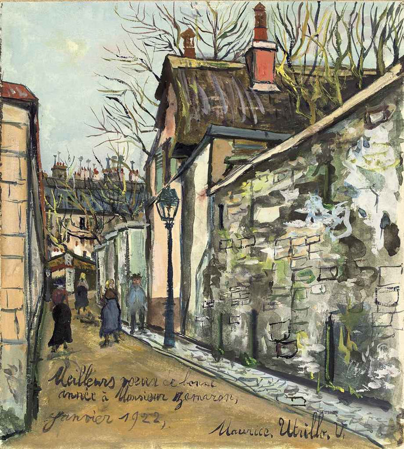 Maison au toit de chaume, rue Saint Vincent à Montmartre (1922) - Maurice Utrillo