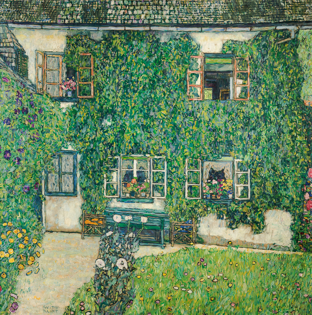 Reproduction du tableau « Maison forestière à Weissenbach - Gustav Klimt » par Alpha Reproduction en peinture à l’huile