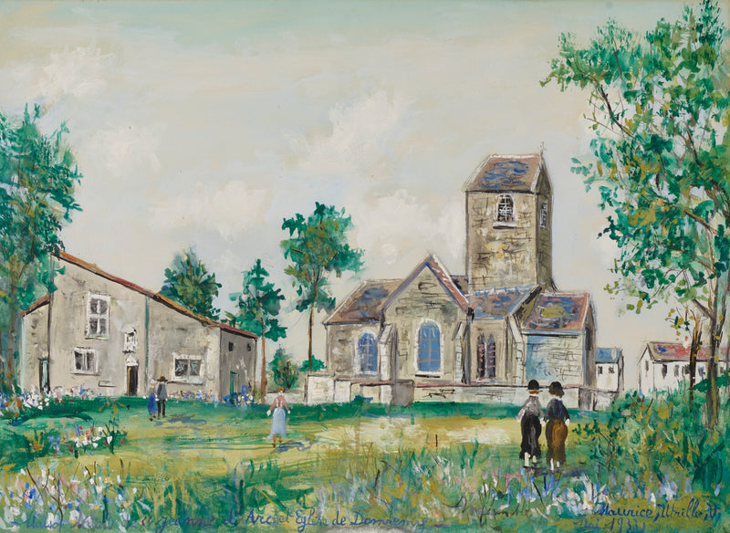 Maison natale de Jeanne d'Arc et l'église de Domrémy (1933) - Maurice Utrillo