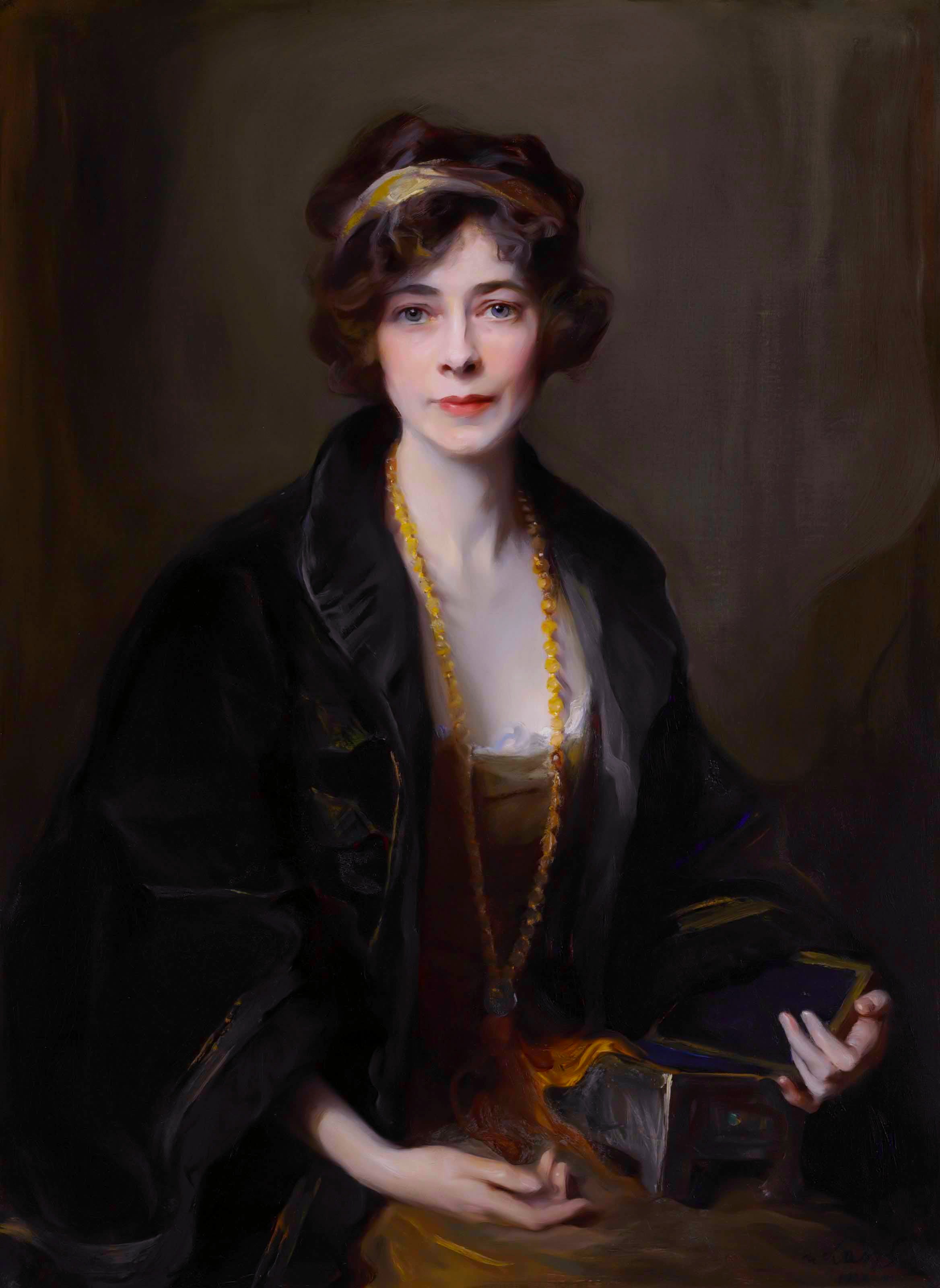 Portrait de la marquise de Douro, née l'honorable Lilian Maud Glen Coats, devenue plus tard 5e duchesse de Wellington, en buste - Philip de László