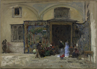 Le portique de l'église de San Ginés, Madrid - Mariano Fortuny Marsal