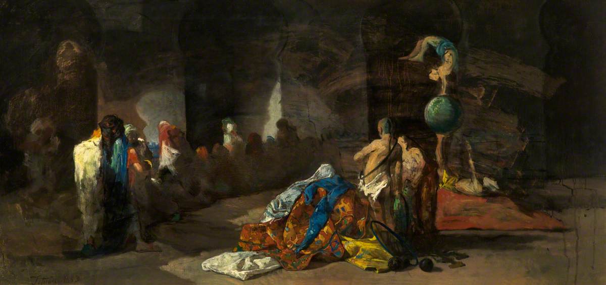 Acrobates à Tétouan, Maroc - Mariano Fortuny Marsal