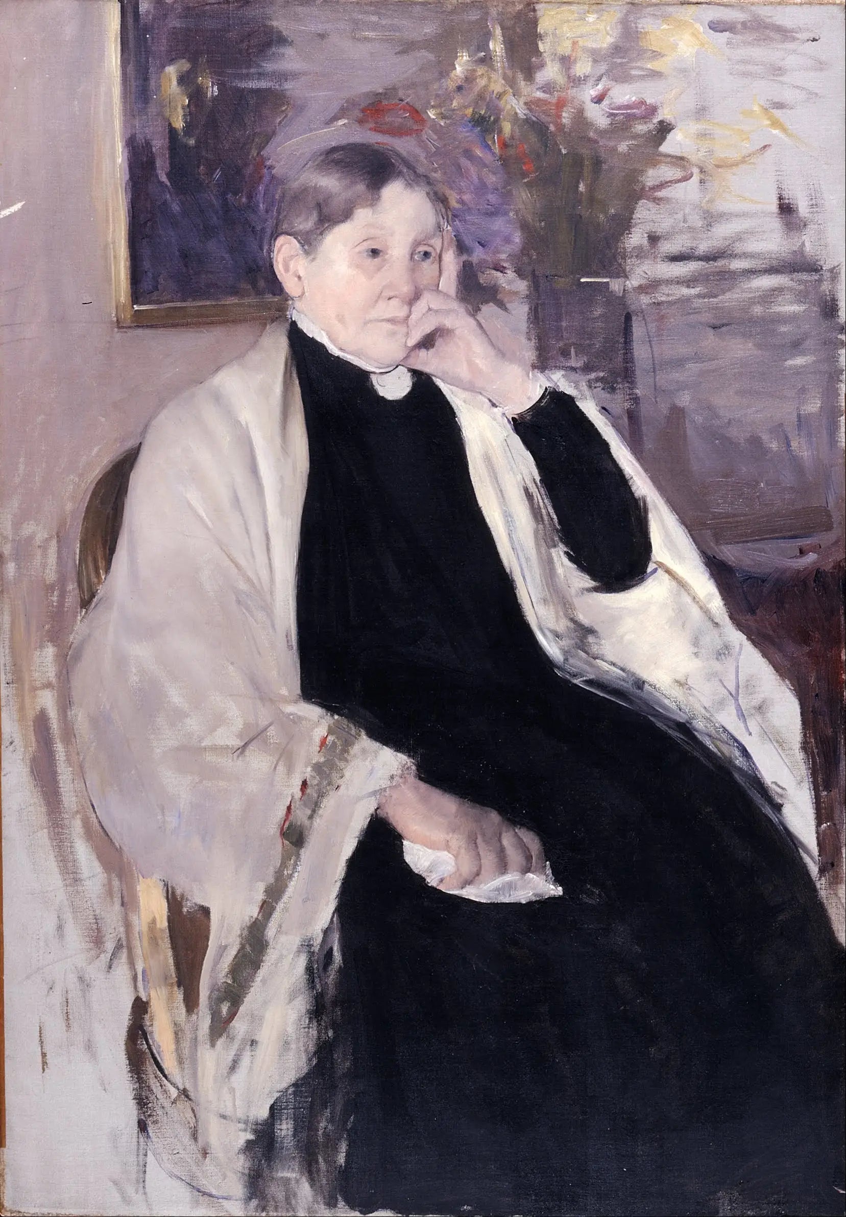 Reproduction du tableau « Mme Robert S. Cassatt, la mère de l'artiste - Mary Cassatt » par Alpha Reproduction en peinture à l’huile