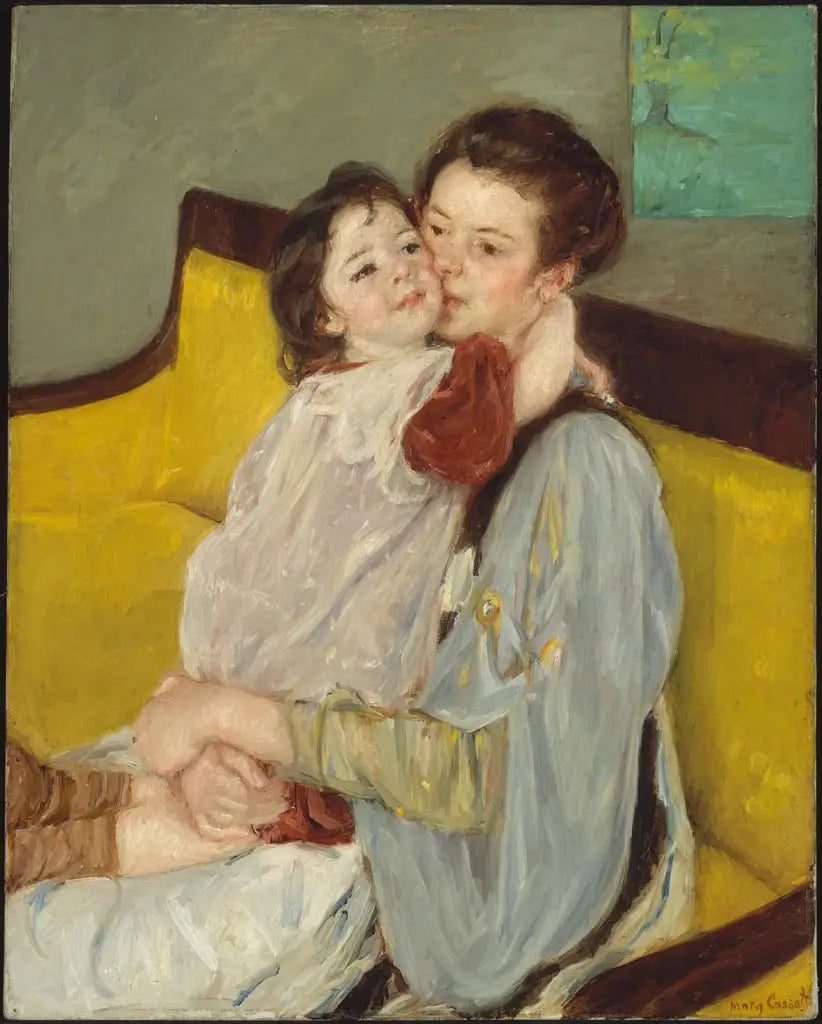 Reproduction du tableau « Caresse Maternelle - Mary Cassatt » par Alpha Reproduction en peinture à l’huile