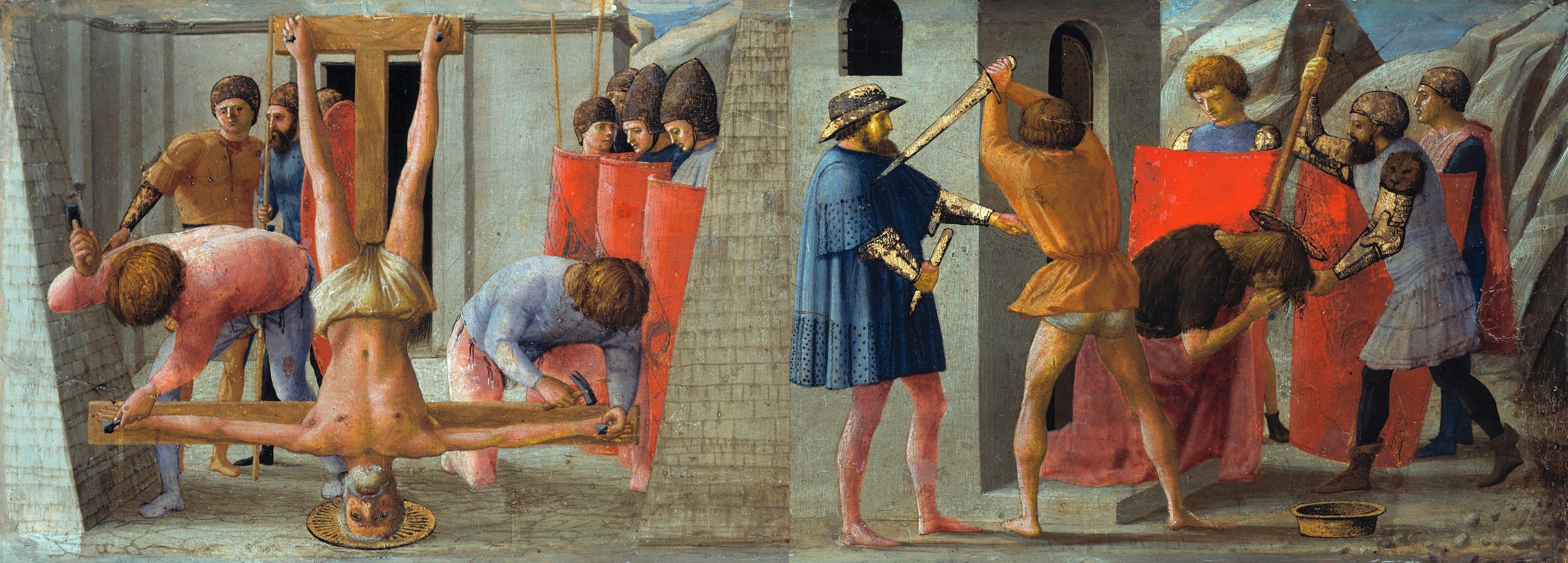 La Crucifixion de Saint Pierre et la Décapitation de Saint Jean-Baptiste - Masaccio