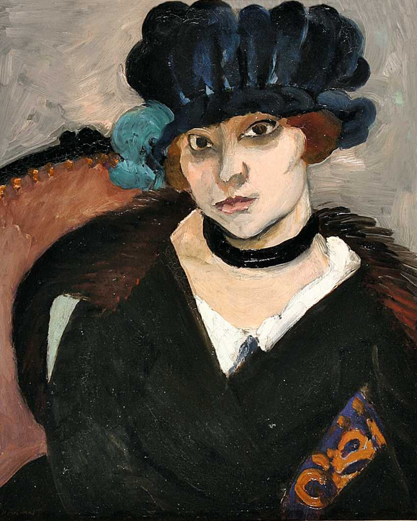 Reproduction du tableau « La toque de velours noir - Henri Matisse » par Alpha Reproduction en peinture à l’huile