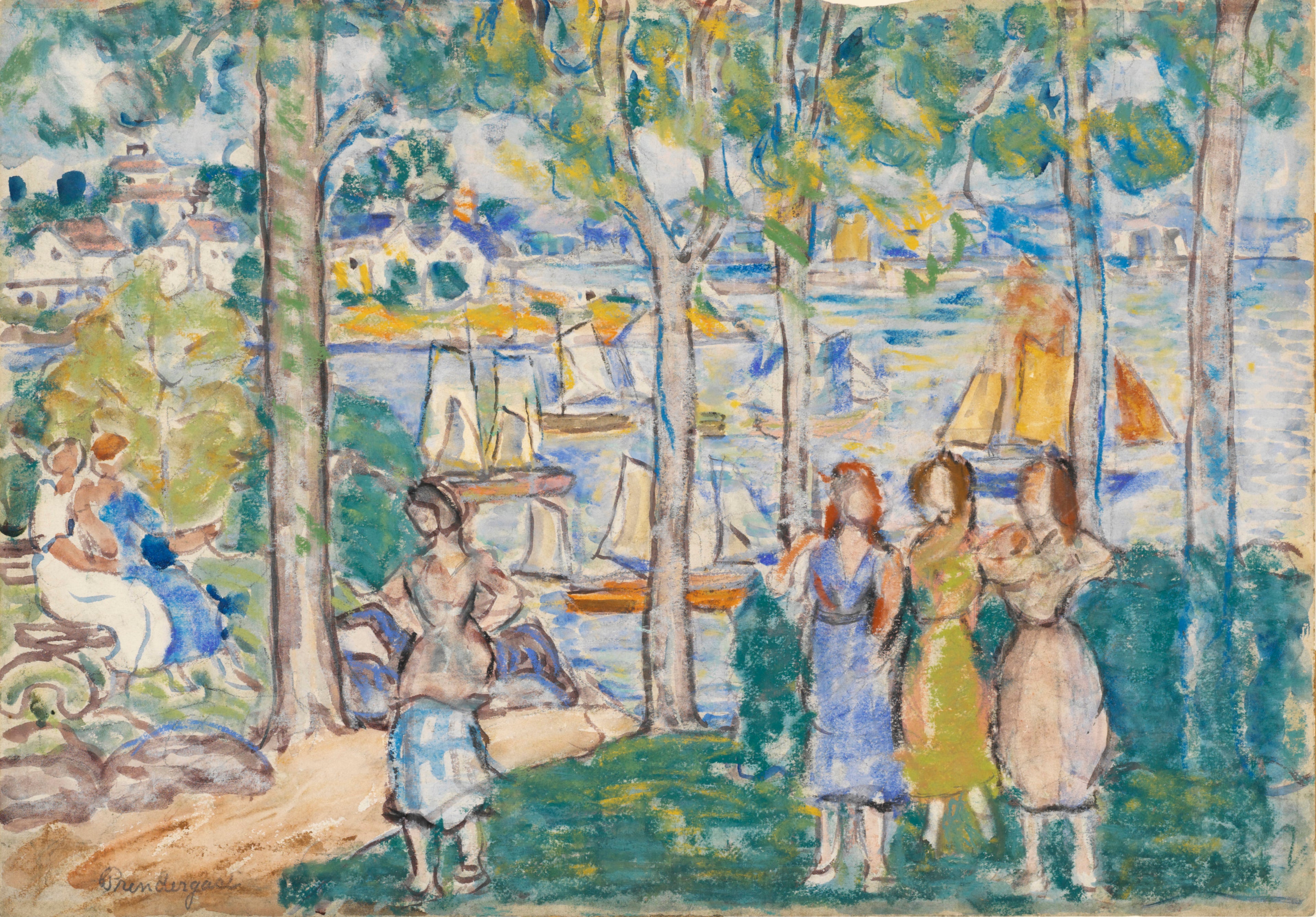 Arbres, maisons, gens - Maurice Prendergast