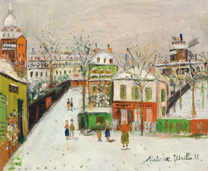 maquis sous la neige montmartre 093648) (1950) - Maurice Utrillo