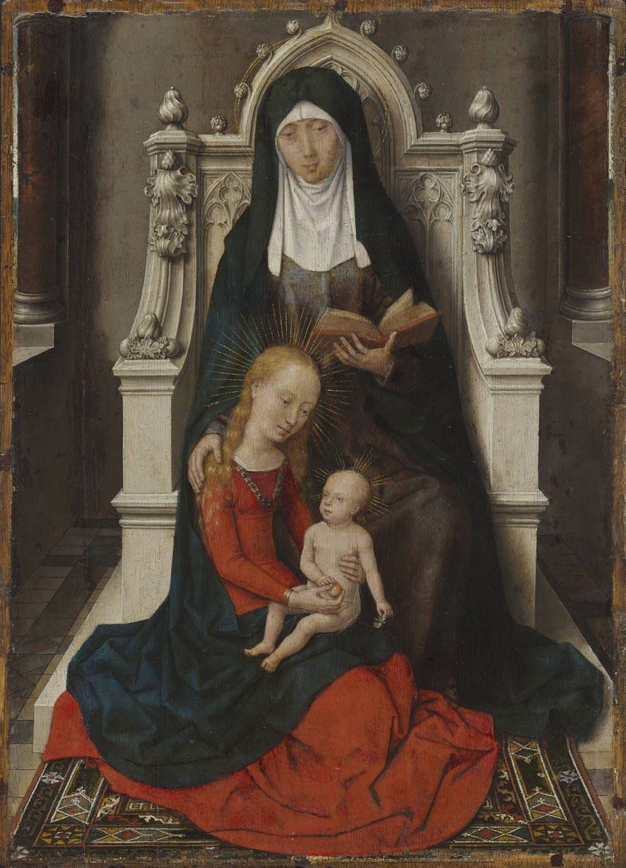 La Vierge à l'Enfant avec sainte Anne. - Hans Memling