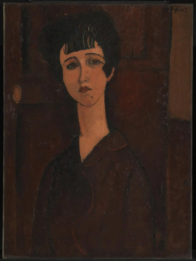 Reproduction du tableau « Portrait d'une fille - Amedeo Modigliani » par Alpha Reproduction en peinture à l’huile
