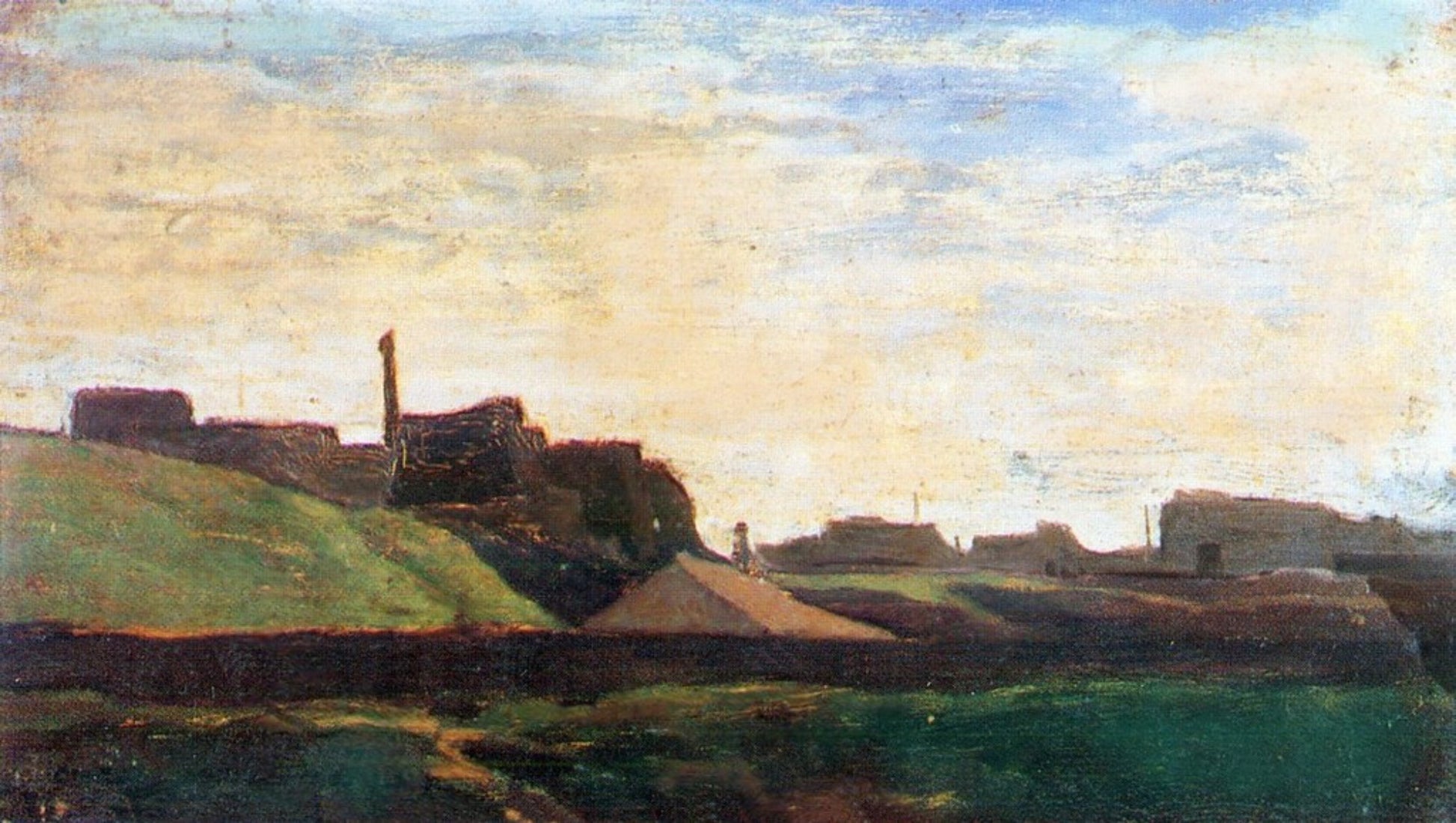 Reproduction du tableau « Paysage des usines - Claude Monet » par Alpha Reproduction en peinture à l’huile