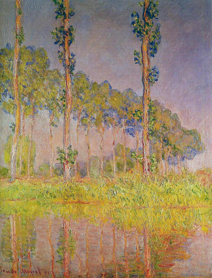 Reproduction du tableau « Les Trois Arbres, printemps - Claude Monet » par Alpha Reproduction en peinture à l’huile