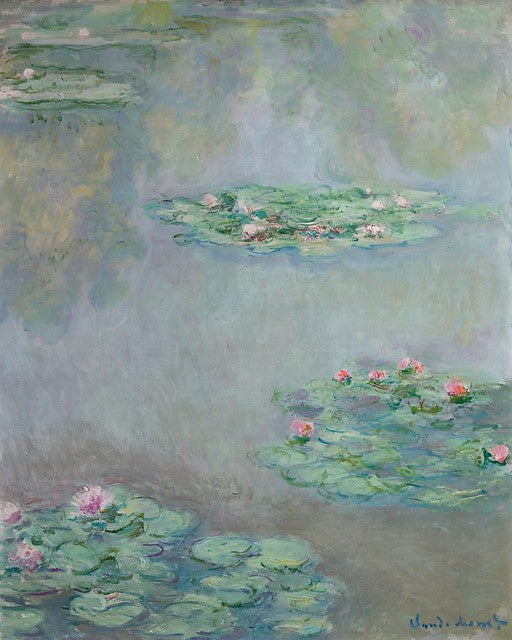 🌸 세 개의 군락에 핀 수련, 클로드 모네, 1908