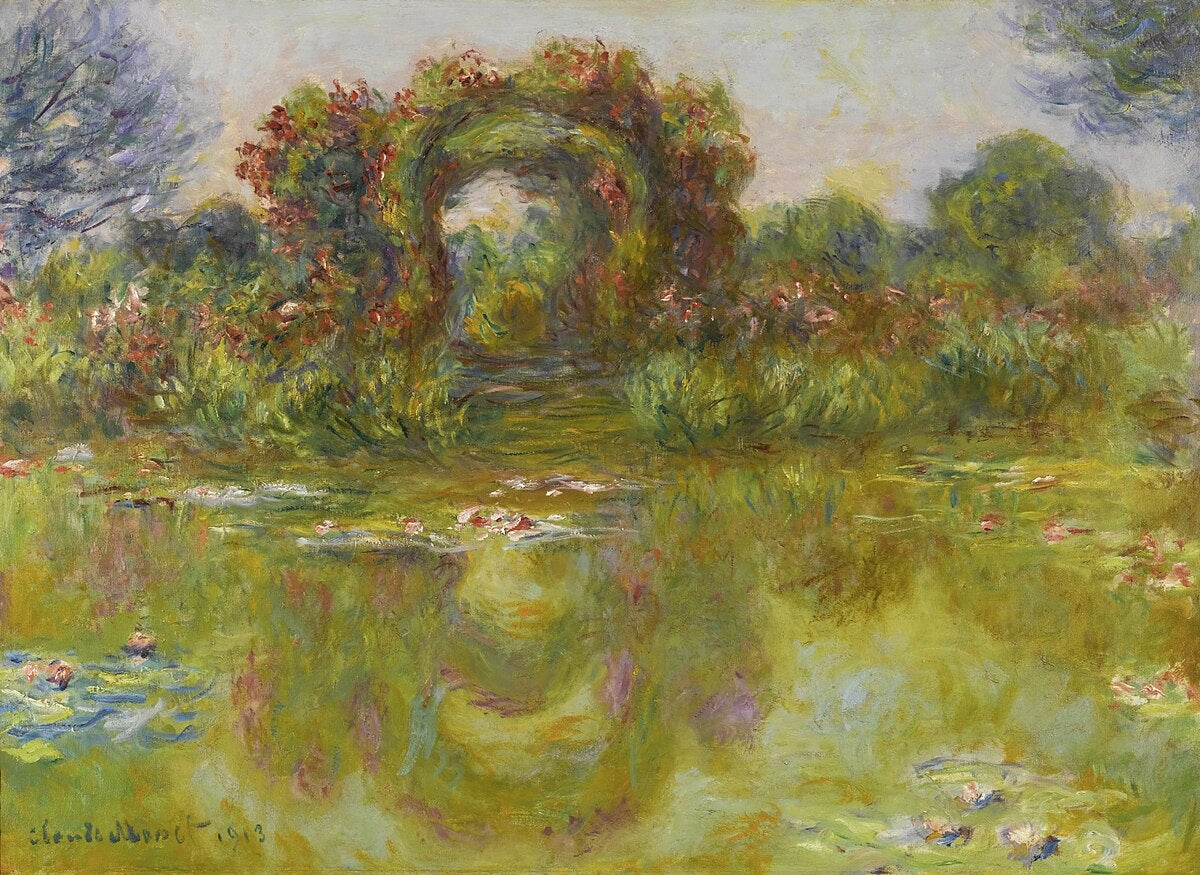 🌺 장미와 수련 연못, 클로드 모네, 1913