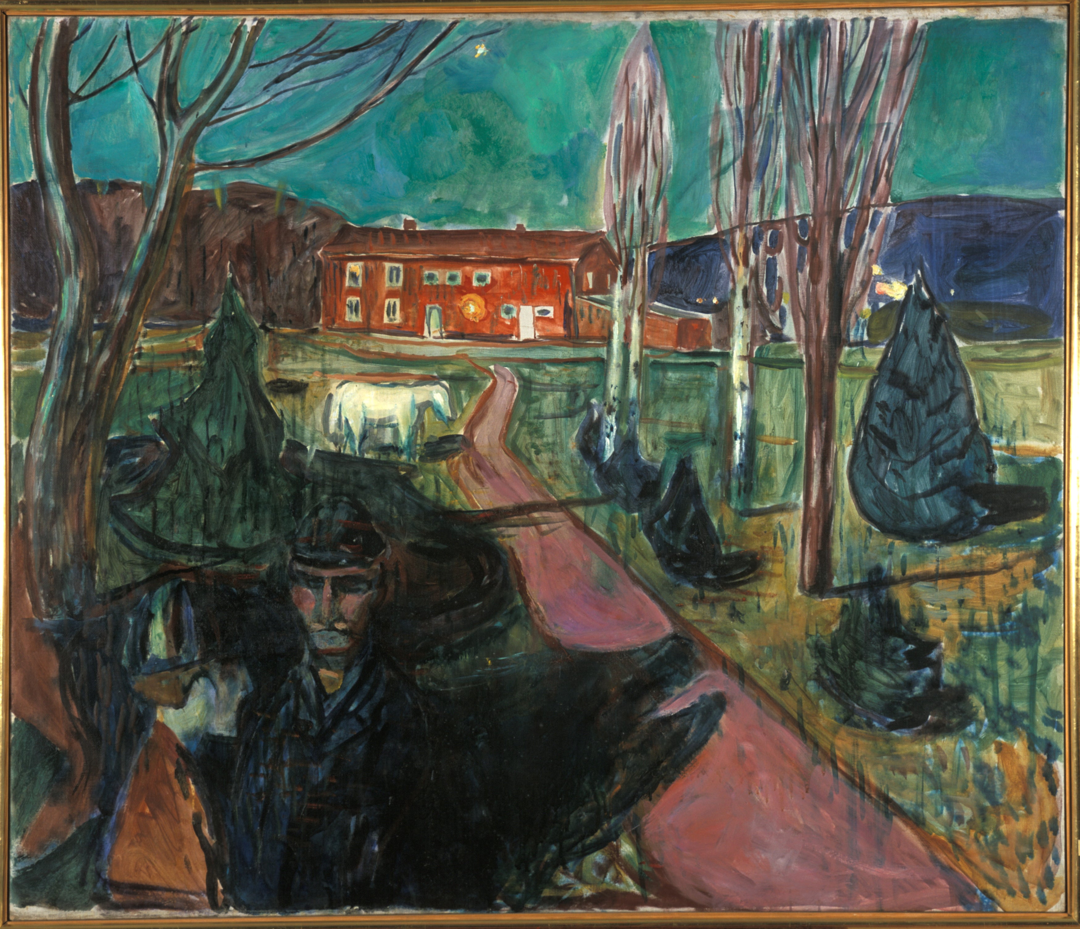 Reproduction du tableau « Ambiance de soirée - Edvard Munch » par Alpha Reproduction en peinture à l’huile