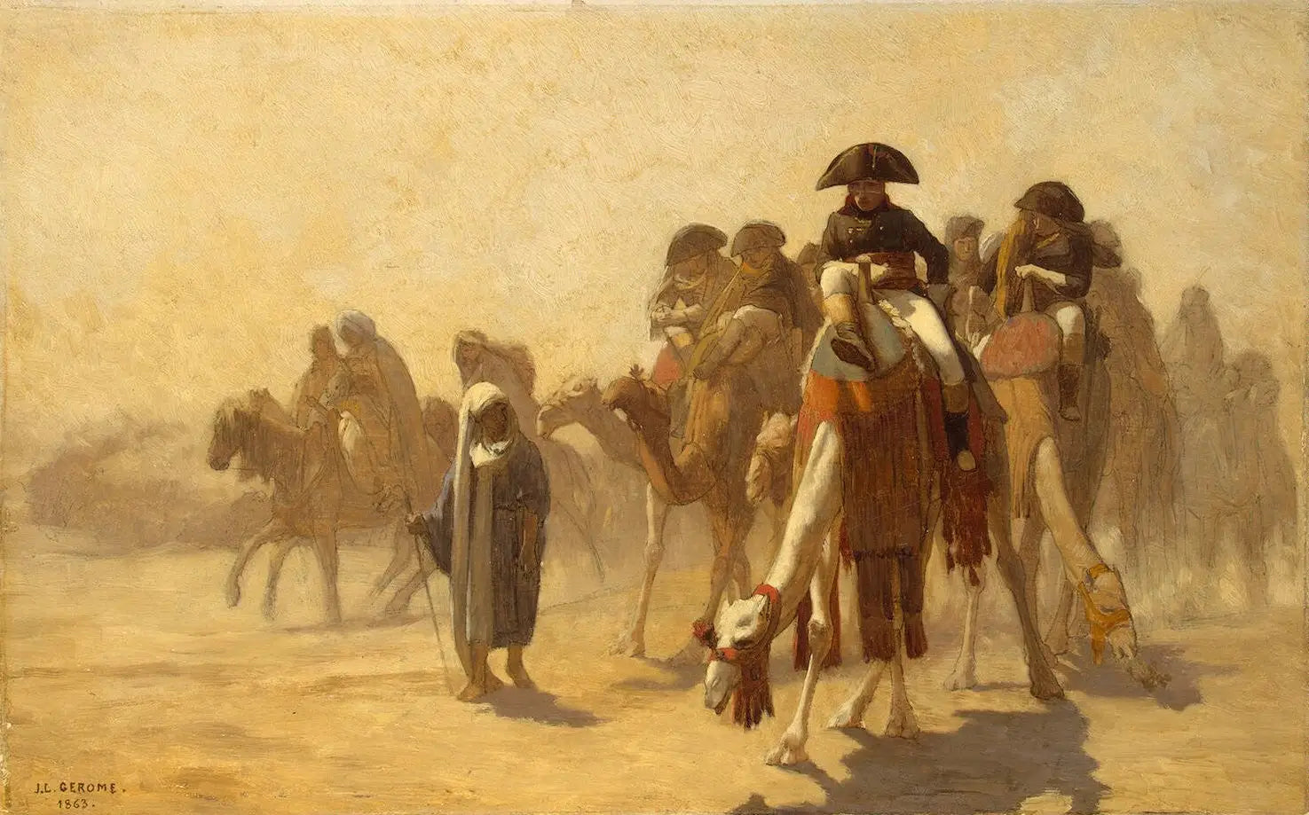 Reproduction du tableau « Pendentif Napoléon sa campagne en Égypte - Jean-Léon Gérôme » par Alpha Reproduction en peinture à l’huile