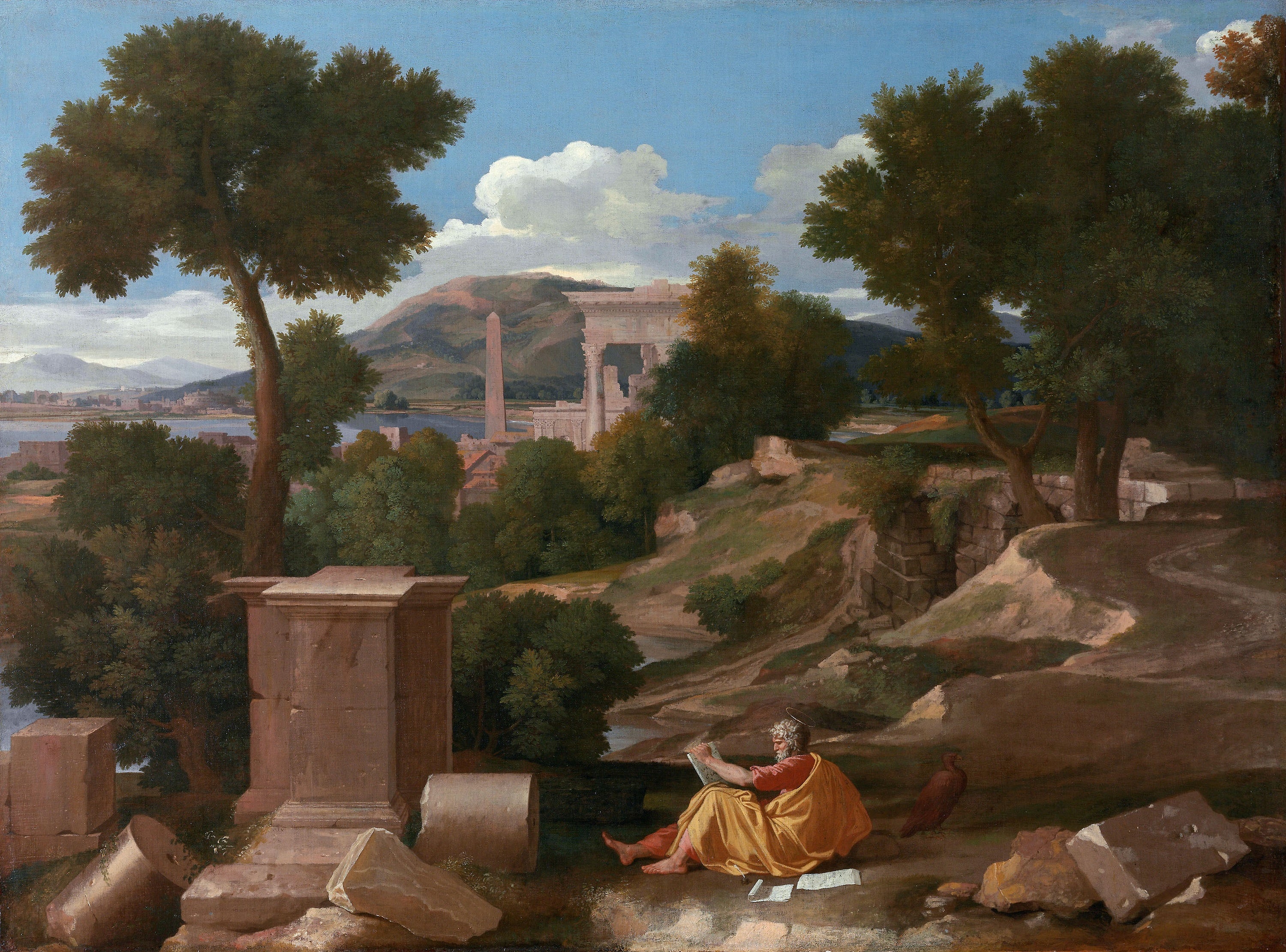 Paysage avec saint Jean à Patmos - Nicolas Poussin