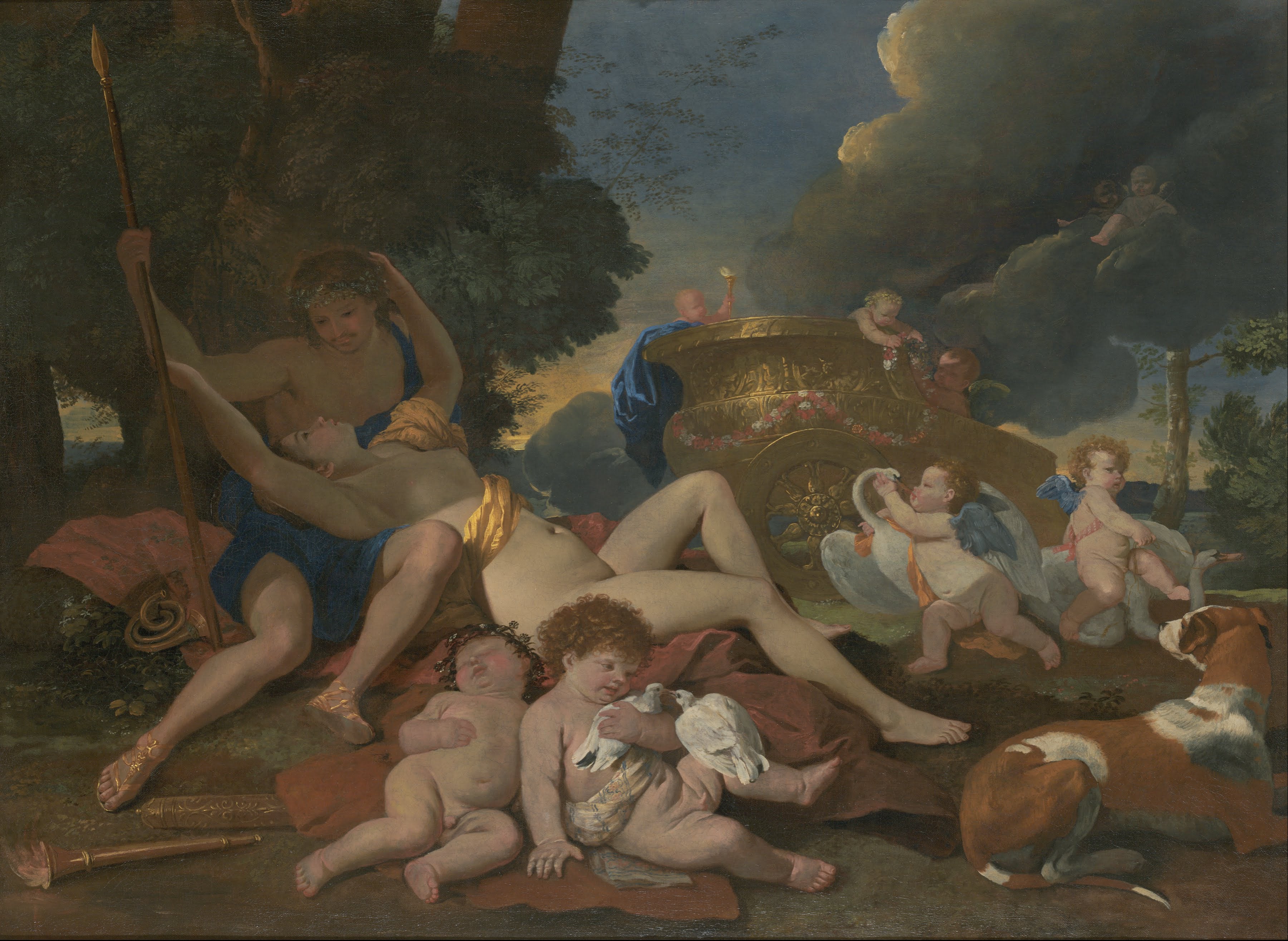 Vénus et Adonis - Nicolas Poussin