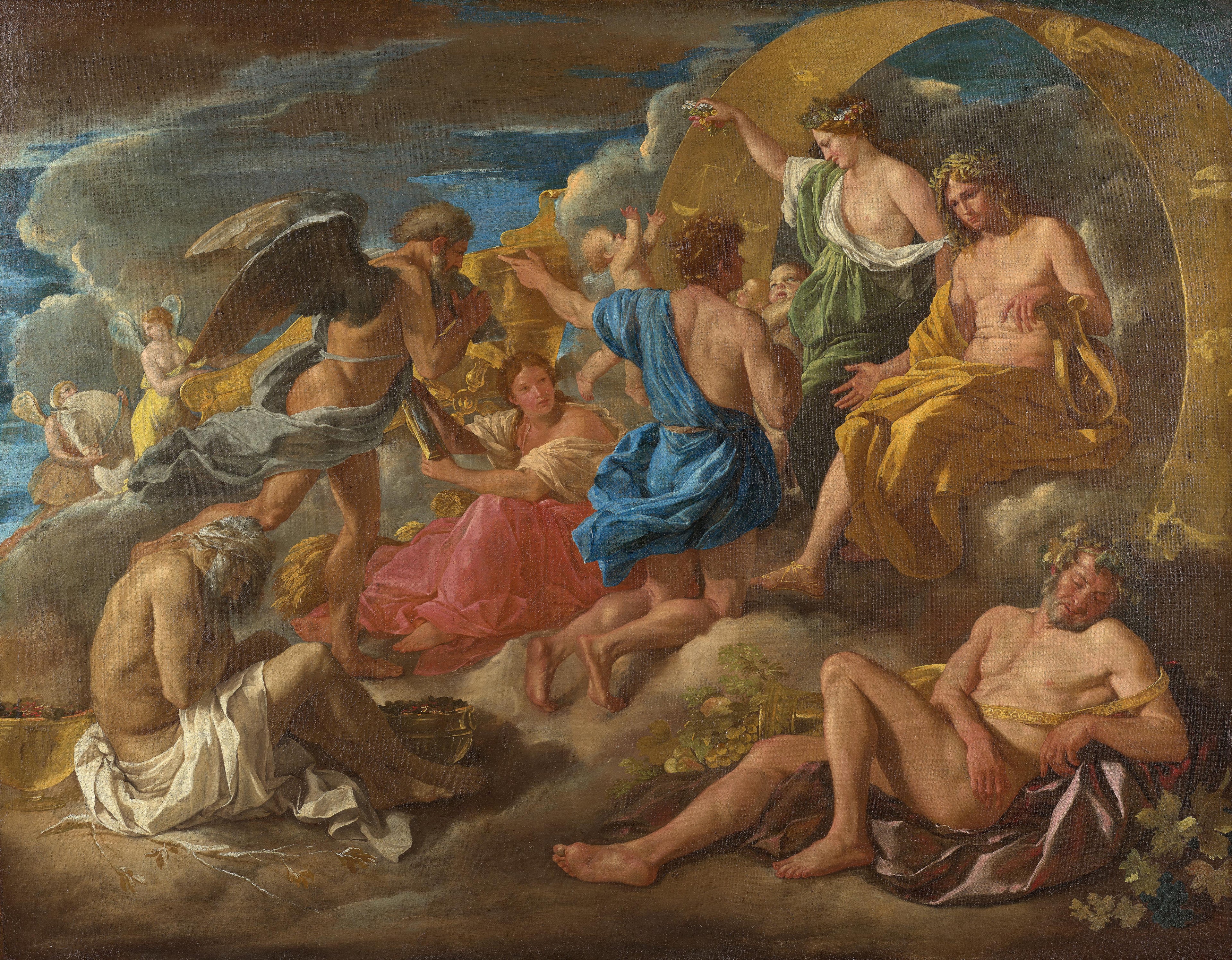 Hélios et Phaëton avec Saturne et les quatre saisons - Nicolas Poussin