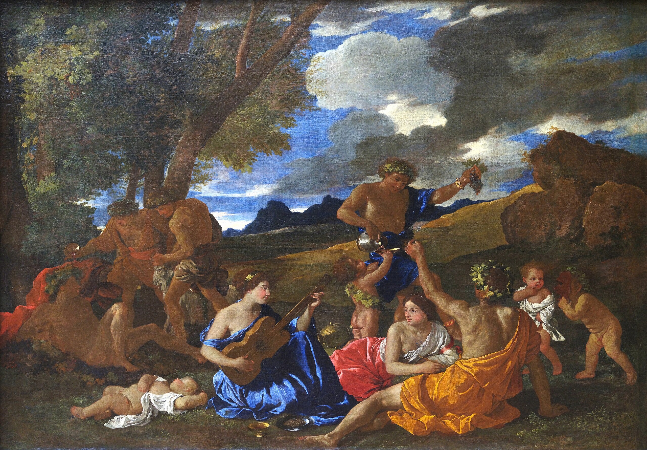 Bacchanale à la joueuse de guitare - Nicolas Poussin