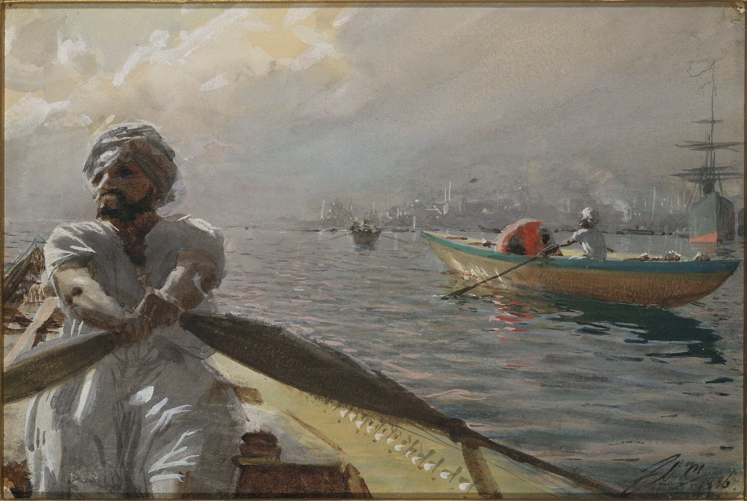 Batelier turc dans le port de Constantinople - Anders Zorn