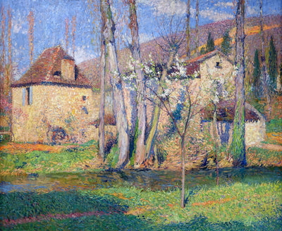 Chaumières au printemps - Henri-Jean Guillaume Martin